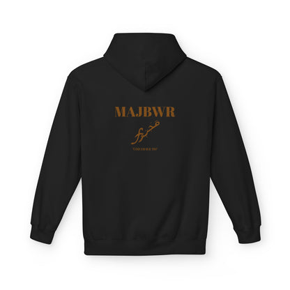 MAJBWR - Minimal Script 'Love' Hoodie — White Casual Pullover