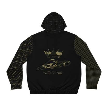 MAJBWR - Black Commander Camo Crown Full-Zip Hoodie — "By Choice Not Force"