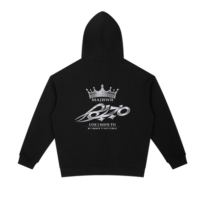 MAJBWR - GHOST WHITE HEAVYWEIGHT OVERSIZED HOODIE — SIGNATURE EDITION